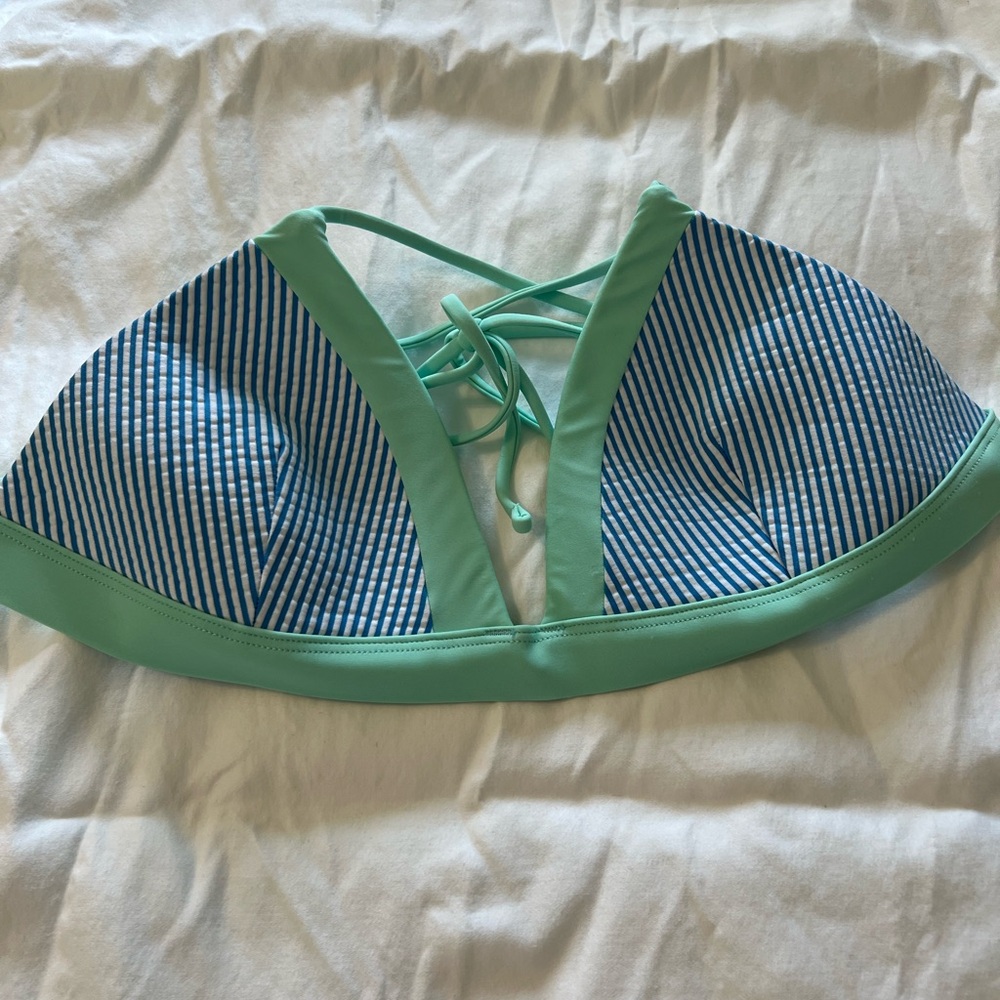 Southern Tide Aqua and Blue Bikini Top